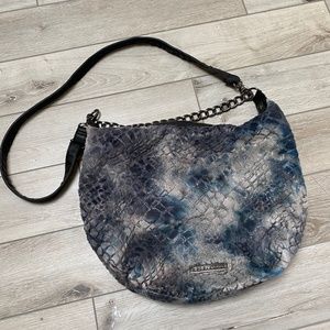 BCBGeneration Snakeskin Faux Fur Extra Large Purse